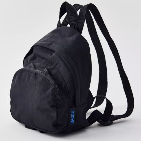 BAGGU Mini Nylon Backpack - Black - NWT - Picture 1 of 7